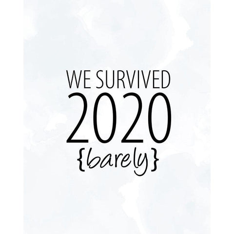 We Survived White Modern Wood Framed Art Print by Allen, Kimberly