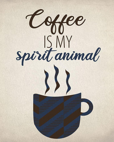 Spirit Animal White Modern Wood Framed Art Print with Double Matting by Allen, Kimberly