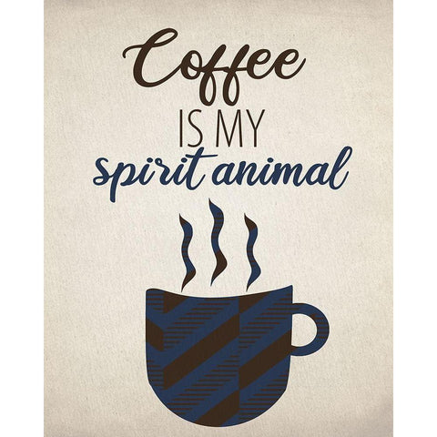 Spirit Animal Black Modern Wood Framed Art Print by Allen, Kimberly