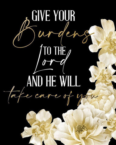He Will Take Care 3 Black Ornate Wood Framed Art Print with Double Matting by Allen, Kimberly