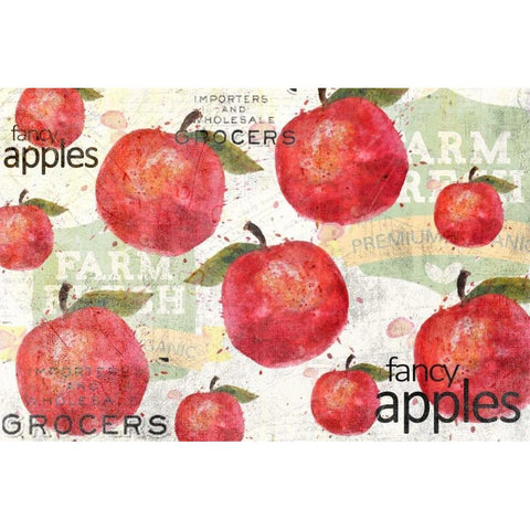 Fancy Apple Gold Ornate Wood Framed Art Print with Double Matting by Allen, Kimberly