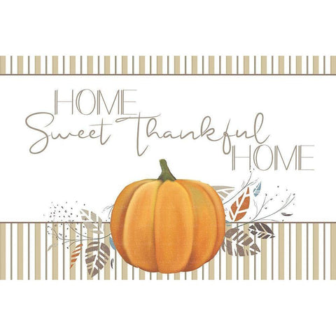 Home Sweet Thankful Home V2 Gold Ornate Wood Framed Art Print with Double Matting by Allen, Kimberly