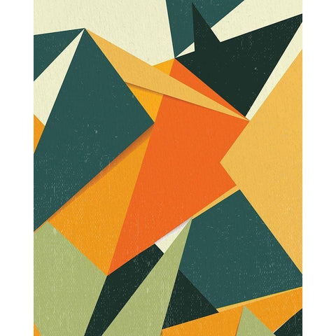 Angles 2 Black Modern Wood Framed Art Print with Double Matting by Allen, Kimberly