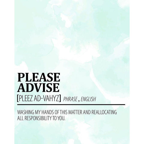 Please Advise Black Modern Wood Framed Art Print with Double Matting by Allen, Kimberly