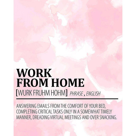 Work from Home Black Modern Wood Framed Art Print with Double Matting by Allen, Kimberly