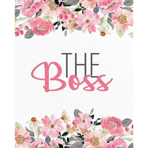 The Boss White Modern Wood Framed Art Print by Allen, Kimberly