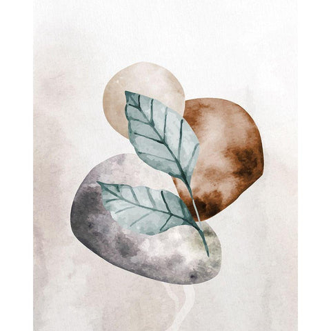 Stone Leaf 2 White Modern Wood Framed Art Print by Allen, Kimberly