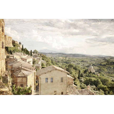 Tuscan Hillside White Modern Wood Framed Art Print by Allen, Kimberly