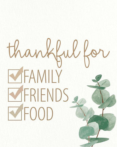 Thankful For Black Ornate Wood Framed Art Print with Double Matting by Allen, Kimberly
