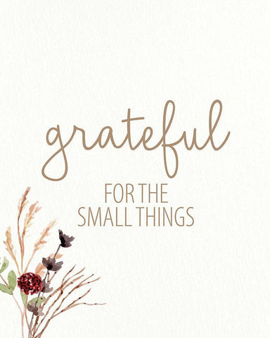 Grateful For Everything 1 White Modern Wood Framed Art Print with Double Matting by Allen, Kimberly