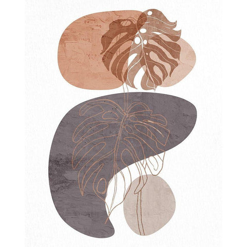 Sand Leaves 2 White Modern Wood Framed Art Print by Allen, Kimberly
