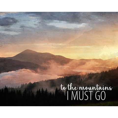 To the Mountains Black Modern Wood Framed Art Print with Double Matting by Allen, Kimberly