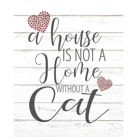 A House Cat White Modern Wood Framed Art Print by Allen, Kimberly