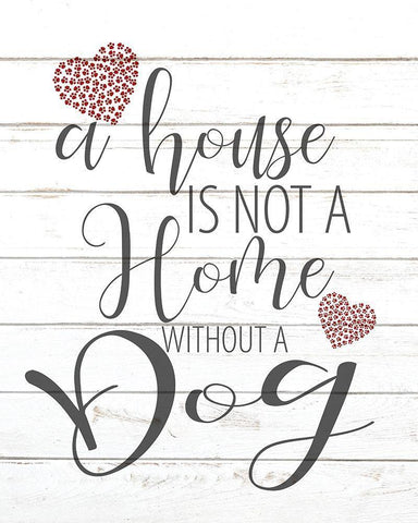 A House Dog Black Ornate Wood Framed Art Print with Double Matting by Allen, Kimberly