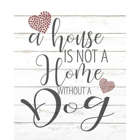 A House Dog Gold Ornate Wood Framed Art Print with Double Matting by Allen, Kimberly