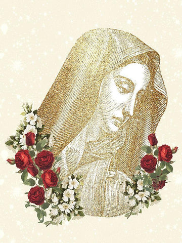 Pray 6 White Modern Wood Framed Art Print with Double Matting by Allen, Kimberly