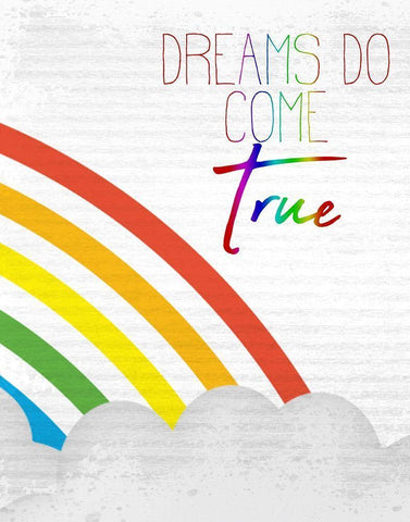 Dreams Come True 3 White Modern Wood Framed Art Print with Double Matting by Allen, Kimberly