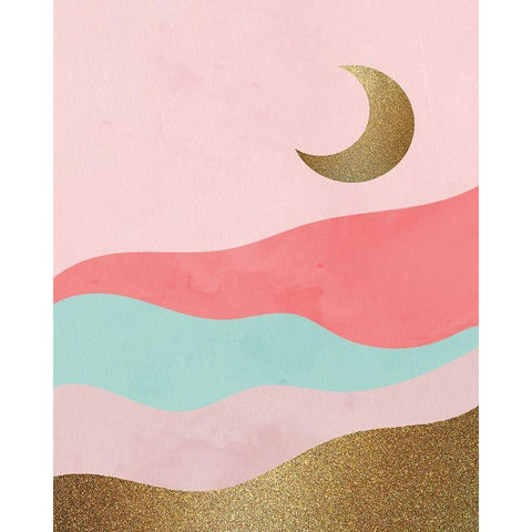 Glitter Landscape 2 Black Modern Wood Framed Art Print by Allen, Kimberly