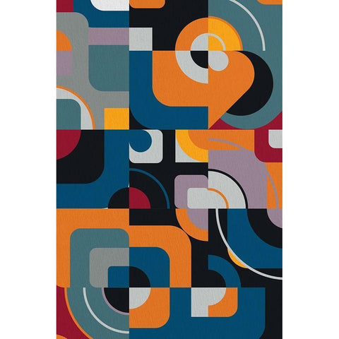 Round 1 Black Modern Wood Framed Art Print by Allen, Kimberly