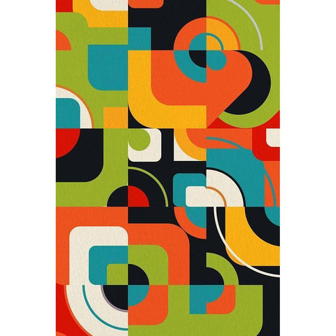 Round 2 Black Modern Wood Framed Art Print by Allen, Kimberly