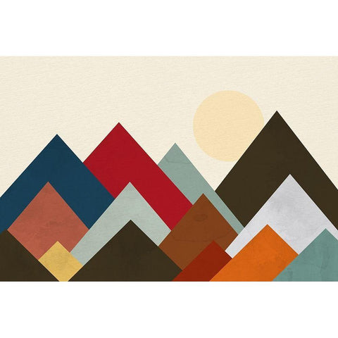 Mountain Range 1 Black Modern Wood Framed Art Print by Allen, Kimberly