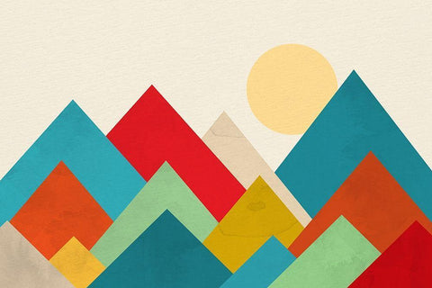 Mountain Range 2 White Modern Wood Framed Art Print with Double Matting by Allen, Kimberly