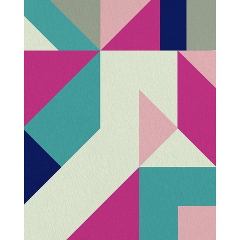 Shaped 1 Black Modern Wood Framed Art Print by Allen, Kimberly