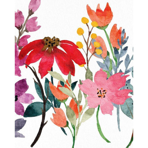 Wildflowers 2 Gold Ornate Wood Framed Art Print with Double Matting by Allen, Kimberly