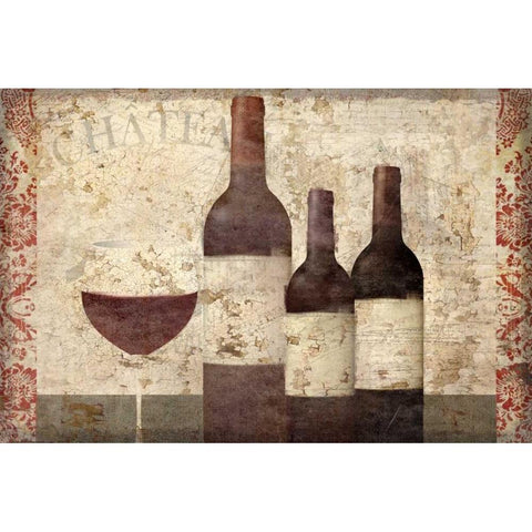 Vintage Wine White Modern Wood Framed Art Print by Allen, Kimberly