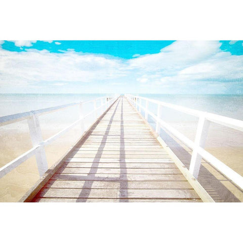 Pier Black Modern Wood Framed Art Print by Allen, Kimberly