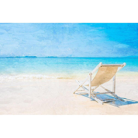 Shore Watching White Modern Wood Framed Art Print by Allen, Kimberly