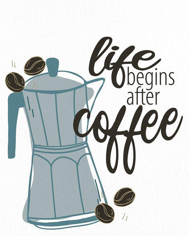 Life Begins Black Ornate Wood Framed Art Print with Double Matting by Allen, Kimberly