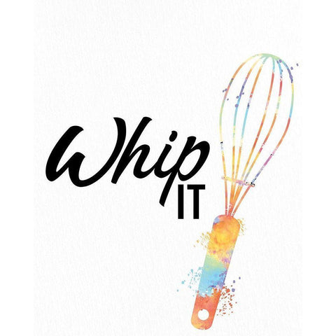 Whip It White Modern Wood Framed Art Print by Allen, Kimberly