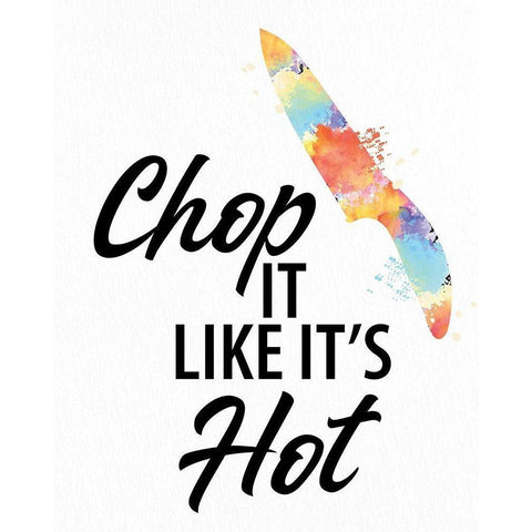Chop It White Modern Wood Framed Art Print by Allen, Kimberly