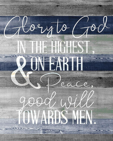 Glory to God in the Highest White Modern Wood Framed Art Print with Double Matting by Allen, Kimberly