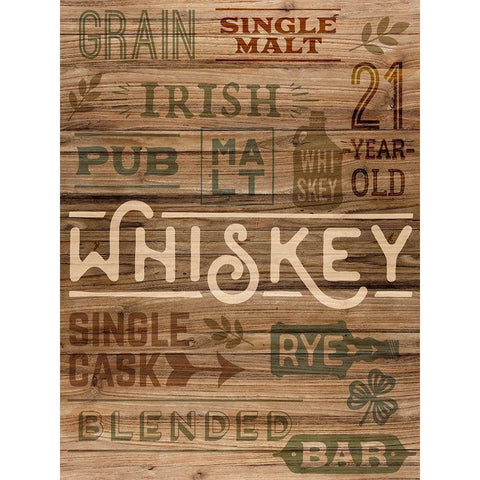 Whiskey Wood White Modern Wood Framed Art Print by Allen, Kimberly