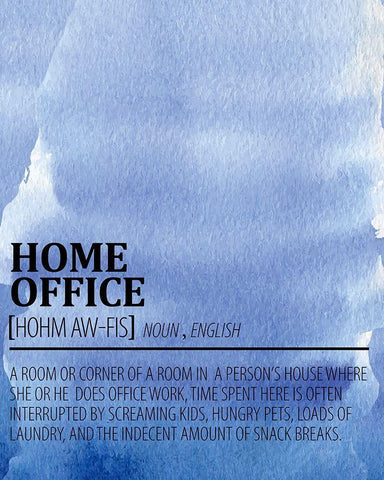 Home Office Watercolor Blue Black Ornate Wood Framed Art Print with Double Matting by Allen, Kimberly