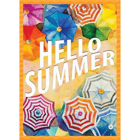 Hello Summer 1 Black Modern Wood Framed Art Print by Allen, Kimberly