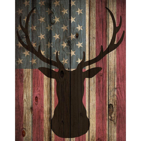 American Hunt Black Modern Wood Framed Art Print with Double Matting by Allen, Kimberly