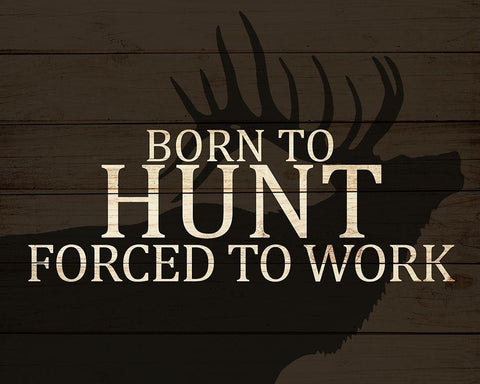 Born to Hunt Black Ornate Wood Framed Art Print with Double Matting by Allen, Kimberly