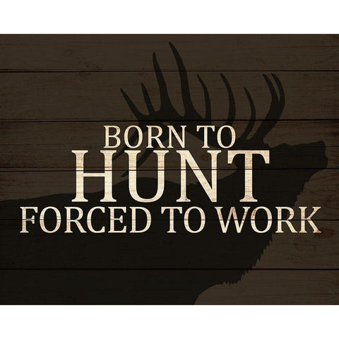 Born to Hunt Gold Ornate Wood Framed Art Print with Double Matting by Allen, Kimberly