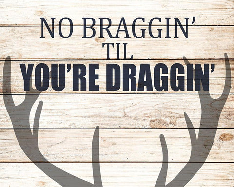 No Braggin Black Ornate Wood Framed Art Print with Double Matting by Allen, Kimberly