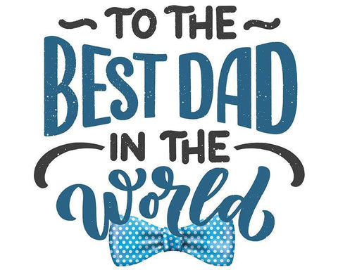 To the Best Dad Black Ornate Wood Framed Art Print with Double Matting by Allen, Kimberly