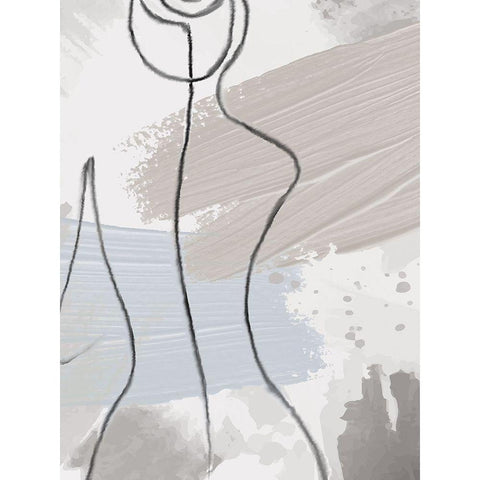 Shape 1 Black Modern Wood Framed Art Print by Allen, Kimberly