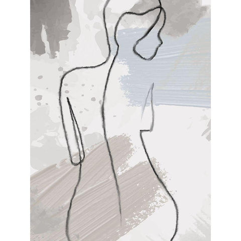 Shape 2 White Modern Wood Framed Art Print by Allen, Kimberly