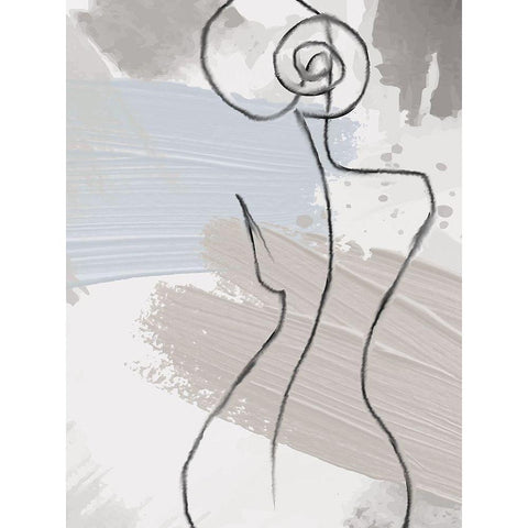 Shape 3 White Modern Wood Framed Art Print by Allen, Kimberly