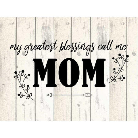 Call Me Mom White Modern Wood Framed Art Print by Allen, Kimberly