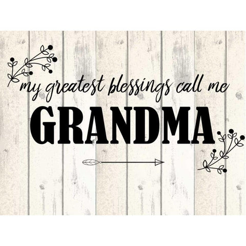 Call Me Grandma Gold Ornate Wood Framed Art Print with Double Matting by Allen, Kimberly