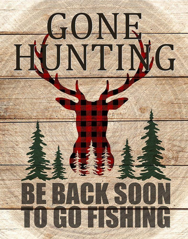 Gone Hunting Black Ornate Wood Framed Art Print with Double Matting by Allen, Kimberly
