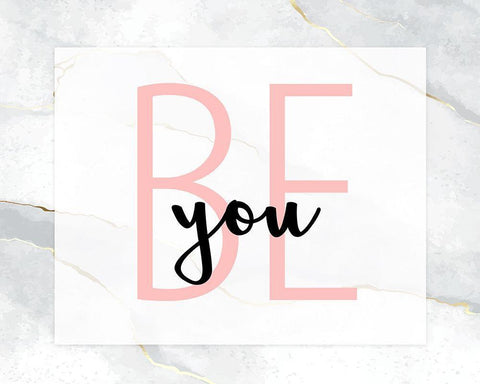 Be You 1 Black Ornate Wood Framed Art Print with Double Matting by Allen, Kimberly